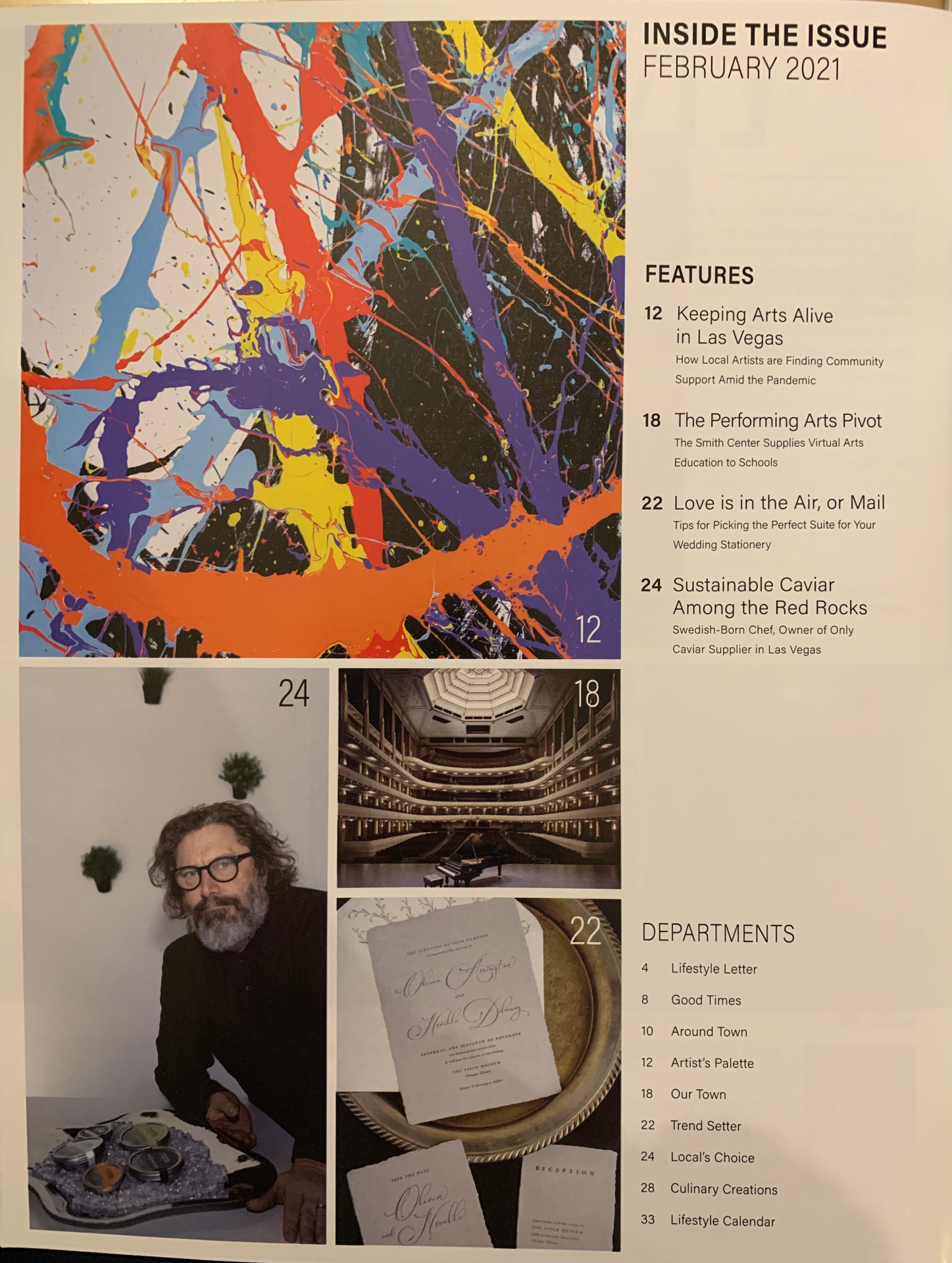 Red Rock Lifestyle February 2021 table of contents.