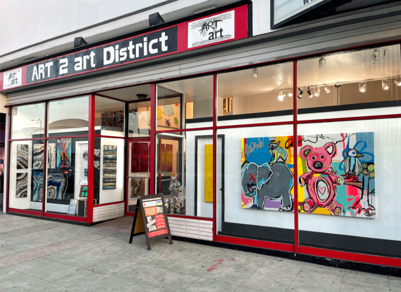 ART 2 art District on Wilshire Blvd storefront.